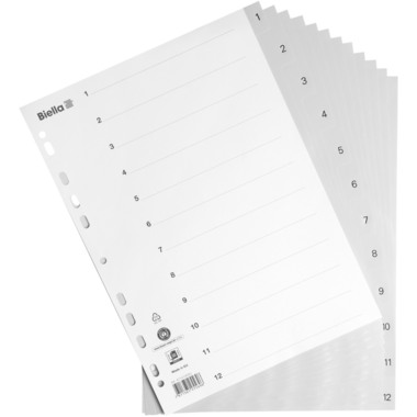 BIELLA Register PP A4 47141200U grau 1-12