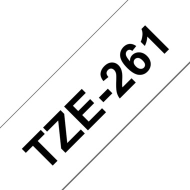 PTOUCH Nastro, plastific. nero/bianco TZe-261 PT-3600 Lu8m/La36 mm