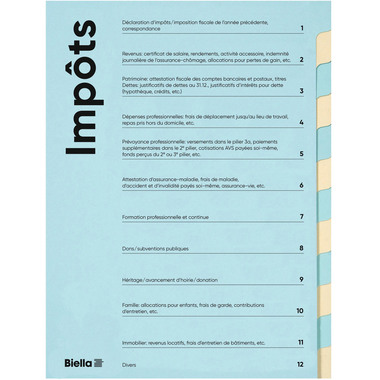 BIELLA Serviette de conf. FR A4 326011291U bleu/beige 320g, 12 pcs.