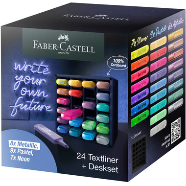 FABER-CASTELL Textmarker TL 46 254602 Deskset 24 pezzi