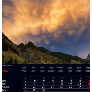 CALENDARIA Calendrier 2026 9783036205434 Switzerland ML 30x30cm