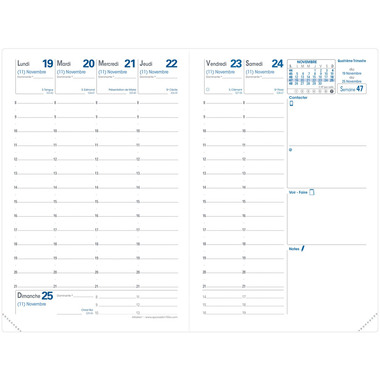 QUO-VADIS Agenda Club Affaires 2027 004116Q 1W/2S schwarz FR 10x15cm