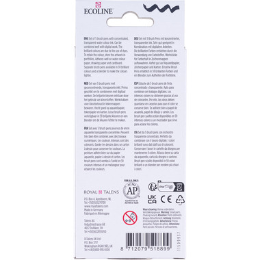TALENS Ecoline Brush Pen Set 11509937 gris 5 pcs.