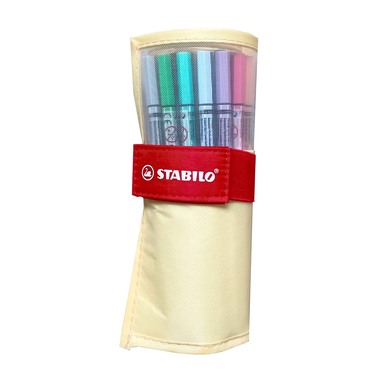 STABILO Rollerset point 68 1.1mm 6825-08-02CH 25 couleurs ass. jaune pastel
