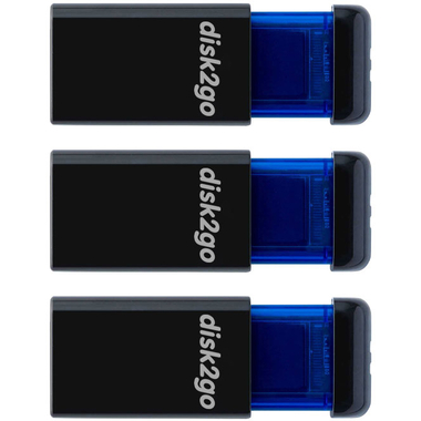 DISK2GO USB-Stick qlik edge 8GB 30006728 USB 2.0 triple pack
