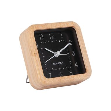 KARLSSON Réveil classique Neat Square Bambou / noir