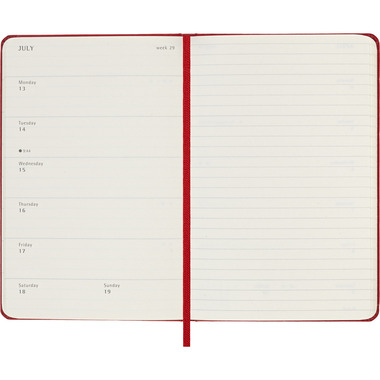 MOLESKINE Agenda Classic Pocket 2026 DHF212WN2Y26 1S/1P rouge écarlate HC 9x14cm