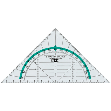 M+R Equerre 16cm 723170300 transparent