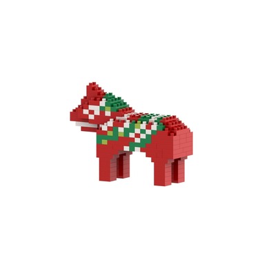 BRIXIES building block model Dalahast made of 175 building blocks