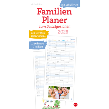HEYE Familienpl.Selbstgestalt. 2026 20527+26 1M/1S DE 5 Spalten 21x45cm