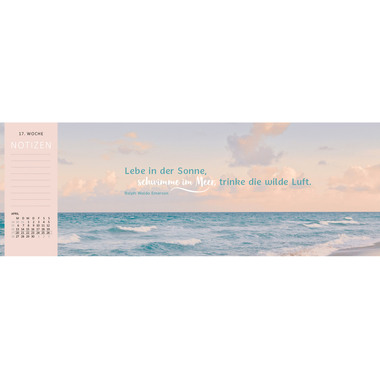 ARS EDITION Tischkalender 2026 13575 Sehnsucht Meer DE 29.7x11.5cm