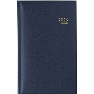 BREPOLS Agenda Interplan Lima Ku. 2026 0.736.1255 1W/2S blau 8.9x16cm