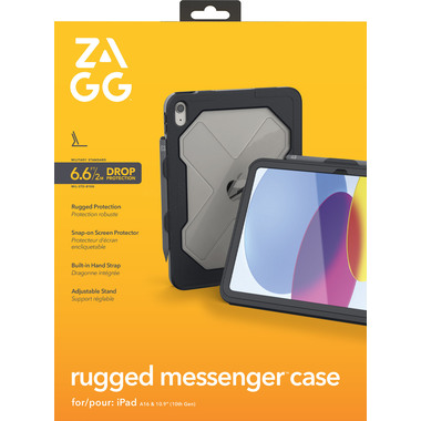 ZAGG Rugged Messenger Cases 10.9 103114855 iPad 10th Gen/A16-Charcoal