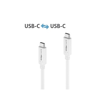 PureLink Cavo USB4 20Gbps, 240W USB-C - USB-C 1 m, Bianco