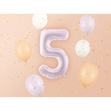 PARTYDECO Folienballon Ziffer 5 72cm FB230G-5-014 lila