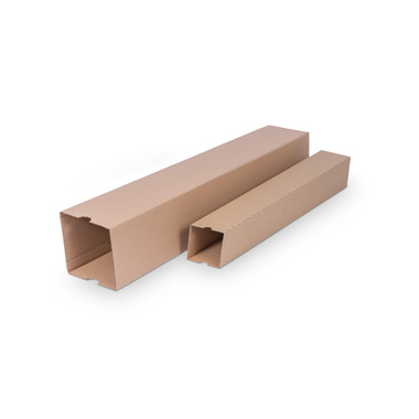 Telescopic packaging lid in brown 120x120x800-1400mm
