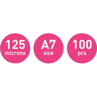 LEITZ Pochettes à plastifier A7 33805 brillant, 125my 100 pcs.