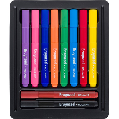 BRUYNZEEL Fasermalerset Kids Triple 60123010 dreieckig, 10 Farben