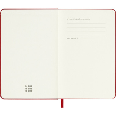 MOLESKINE Wochen-Notizkalender 26/27 DHF218WN2Y27 18M liniert HC rot 9x14cm