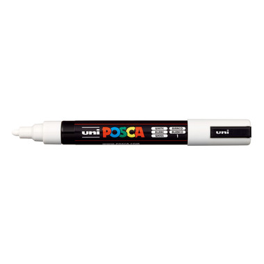 POSCA Marker 1.8-2.5mm PC-5M WHITE weiss, Rundspitze