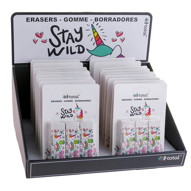 I-TOTAL Gomma Unicorn XL1837 3 pcs. 2.2x1.2x6.2cm