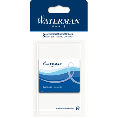 WATERMAN Tintenpatrone S0713021 blau, 8 Stück