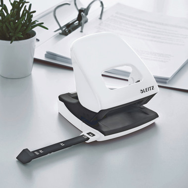 LEITZ Bürolocher NeXXt WOW 5008 50081001 perlweiss 30 Blatt