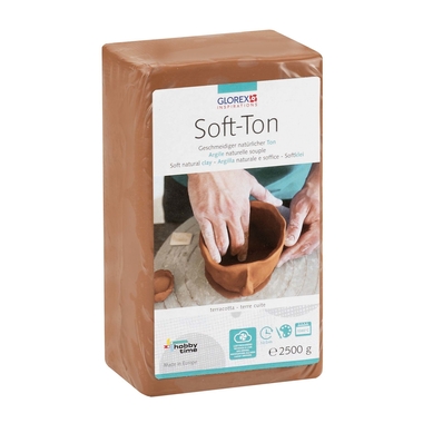 GLOREX Soft-Ton terracotta 2.5kg 68075337 lufthärtend, brennbar