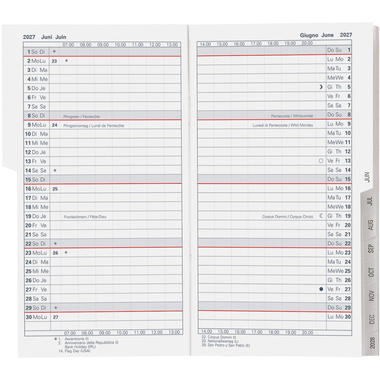 BIELLA Agenda Luzern 2027 855510000027U 1M/2P Replacement 8.7x15.3cm