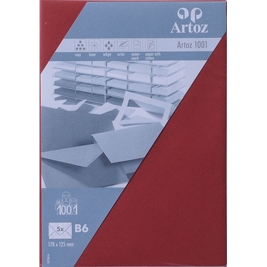 ARTOZ Enveloppes 1001 B6 107364185 100g, rosso vino 5 pcs.