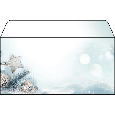SIGEL Couvert Weihnachten C6/5 DU312 90g, Snow Star 25 Stück