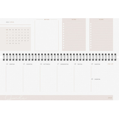 RIDOIDE Cal. de table Design Line 2026 7036311016.26 1S/2P Universe AL 29.7x10.5cm