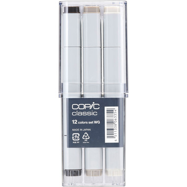 COPIC Marker Classic 20075154 grey-Set WG, 12 pz.