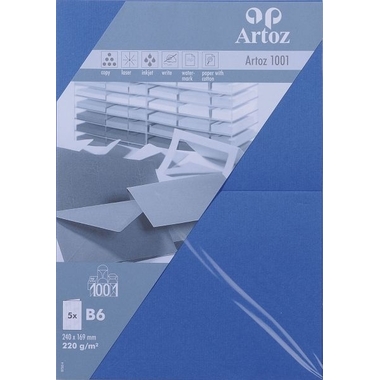 ARTOZ Cartoline 1001 B6 107362264 220g, blu royal 5 fogli