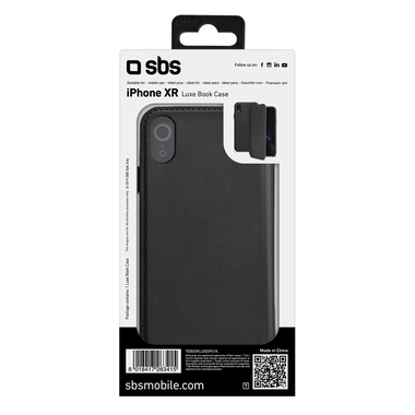 Étui folio effet cuir pour iPhone XR
