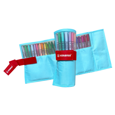 STABILO Rollerset point 68 1.1mm 6825-08-01CH 25 colori ass. blu pastello