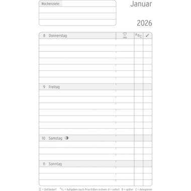 CHRONOPLAN Chronobook Business 2026 50826Z.26 1W/2S schwarz Mini