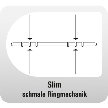 CHRONOPLAN Standard Einst. Slim 50107Z.27 Finta pelle nero A5