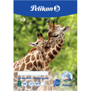 PELIKAN Bloc à dessin A3 224840 ass.,100gr 20 feuilles
