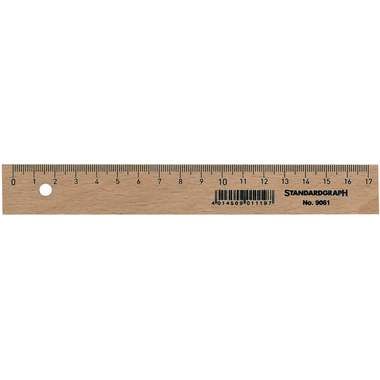 DUX Righello legno 17cm 9061 unlackiert