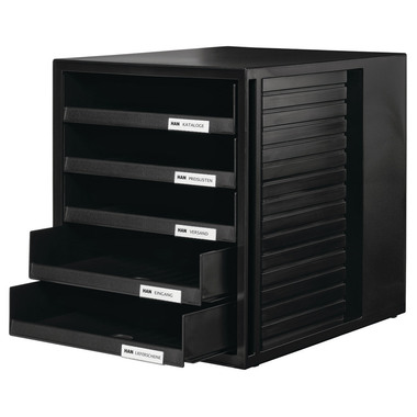 HAN Schubladenbox Schrank-Set 1401-13 schwarz 5 Fächer
