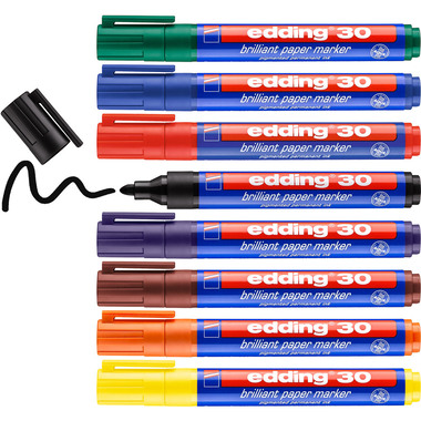 EDDING Permanent Marker 30 30-E8 8 colori ass.