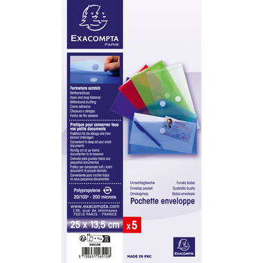 EXACOMPTA Dokumententasche 250x300mm 56510E PP, sortiert