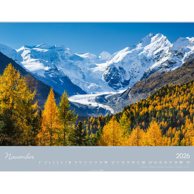 WEINGARTEN Bildkalender 2026 3312192+26 Alpen im Licht DE 55x46cm