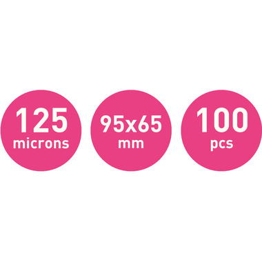 LEITZ Pelicole per lamin. 65x95mm 33812 lucido, 125my 100 pezzi