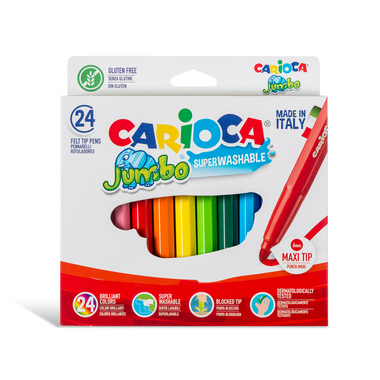 CARIOCA Fasermaler Jumbo Box 6mm 40570 24 Stück
