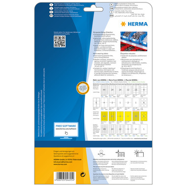 HERMA Etiketten SPECIAL 70x37mm 4695 weiss,ex.perm. 600 St./25 Bl.
