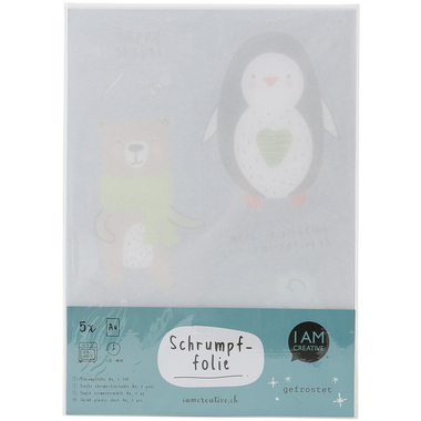 I AM CREATIVE Shrinkfolie A4 4010.47 gefrostet, 5 Blatt