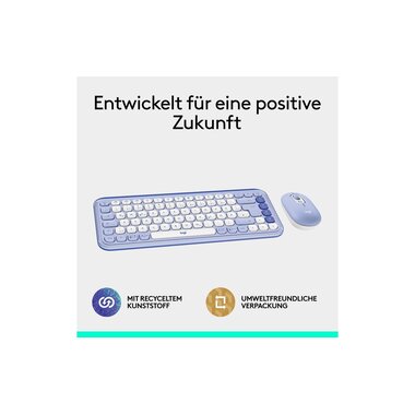 Logitech Keyboard-Mouse Set POP Icon Combo Lilac