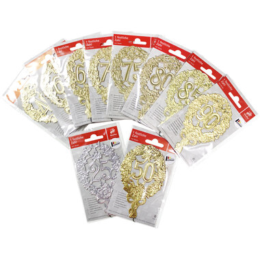 DEMMLER Deko-Zahl 50 1225500192 8x12cm gold